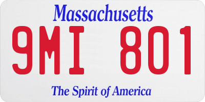 MA license plate 9MI801