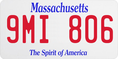 MA license plate 9MI806