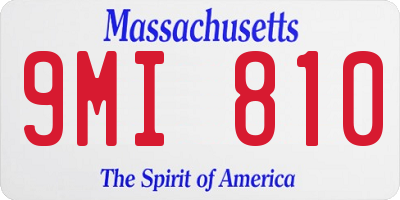 MA license plate 9MI810