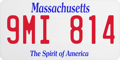 MA license plate 9MI814