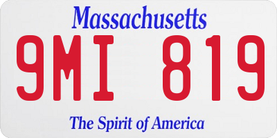 MA license plate 9MI819