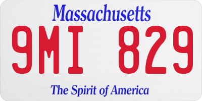MA license plate 9MI829