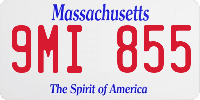 MA license plate 9MI855