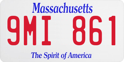 MA license plate 9MI861