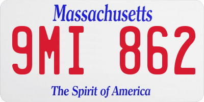 MA license plate 9MI862