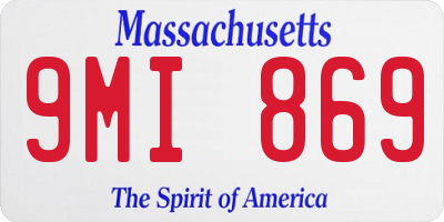 MA license plate 9MI869