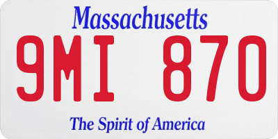 MA license plate 9MI870