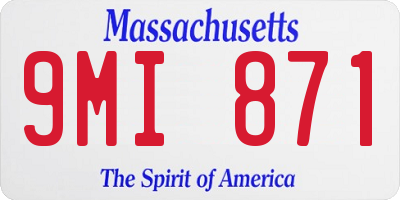 MA license plate 9MI871