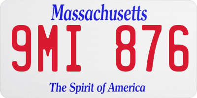 MA license plate 9MI876