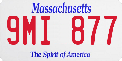 MA license plate 9MI877