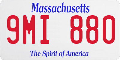 MA license plate 9MI880
