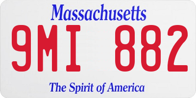 MA license plate 9MI882