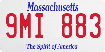 MA license plate 9MI883
