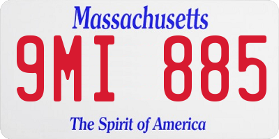 MA license plate 9MI885