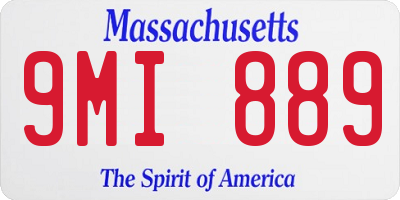 MA license plate 9MI889