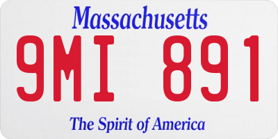 MA license plate 9MI891
