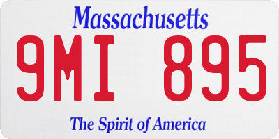 MA license plate 9MI895