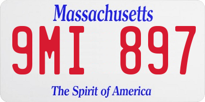 MA license plate 9MI897