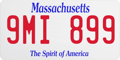 MA license plate 9MI899
