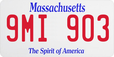 MA license plate 9MI903