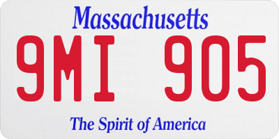 MA license plate 9MI905
