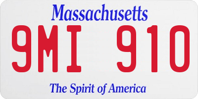 MA license plate 9MI910