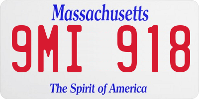 MA license plate 9MI918