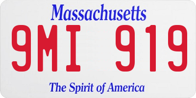 MA license plate 9MI919