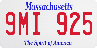 MA license plate 9MI925