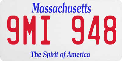 MA license plate 9MI948