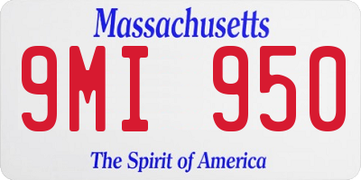 MA license plate 9MI950