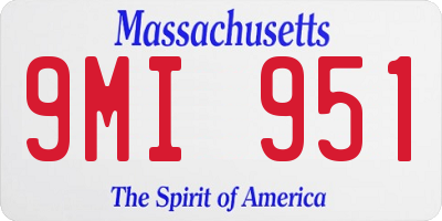 MA license plate 9MI951
