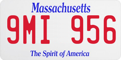 MA license plate 9MI956