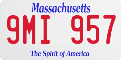 MA license plate 9MI957