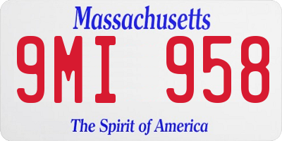 MA license plate 9MI958