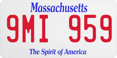 MA license plate 9MI959