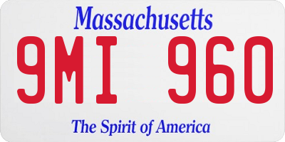 MA license plate 9MI960