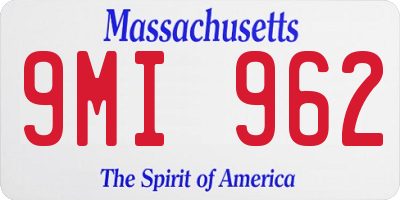 MA license plate 9MI962