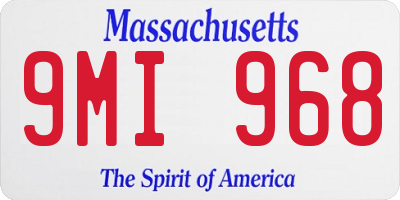 MA license plate 9MI968