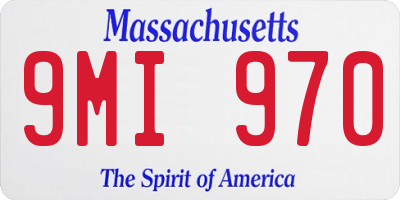 MA license plate 9MI970