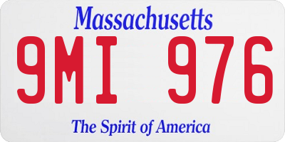MA license plate 9MI976