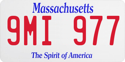 MA license plate 9MI977