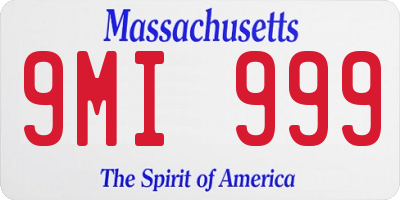 MA license plate 9MI999