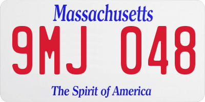 MA license plate 9MJ048