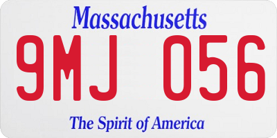 MA license plate 9MJ056