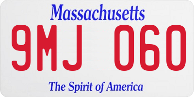 MA license plate 9MJ060
