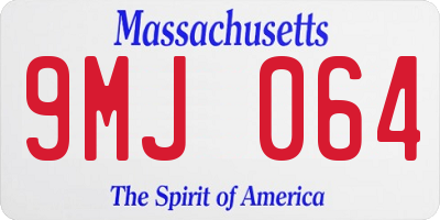 MA license plate 9MJ064