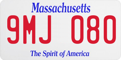MA license plate 9MJ080
