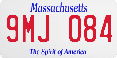 MA license plate 9MJ084