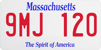 MA license plate 9MJ120